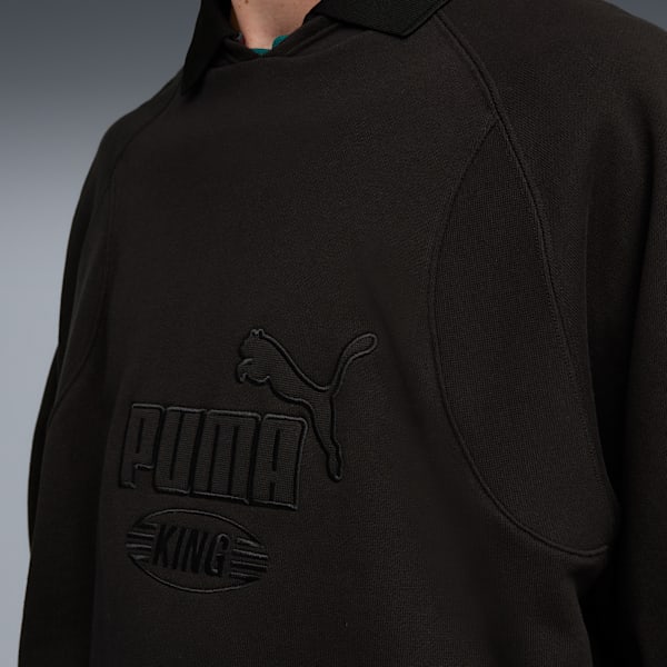 KING Men's Cotton Crew Sweatshirt, PUMA Black, extralarge-IND