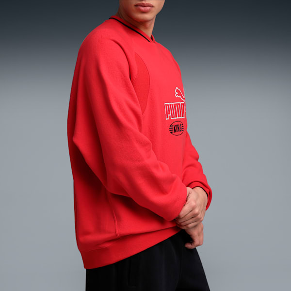 KING Men's Cotton Crew Sweatshirt, For All Time Red, extralarge-IND