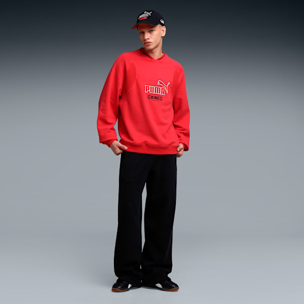 KING Men's Cotton Crew Sweatshirt, For All Time Red, extralarge-IND