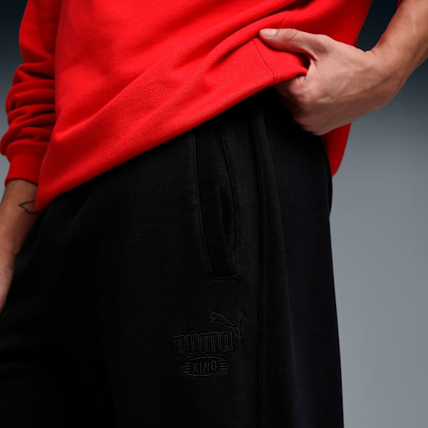 KING Men's Relaxed Fit Cotton Sweatpants, PUMA Black, extralarge-IND