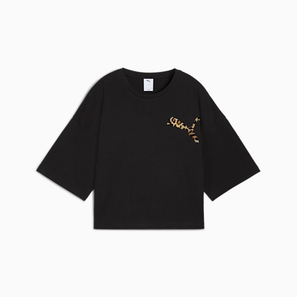 Payera oversize LEO LUXE para mujer, PUMA Black, extralarge