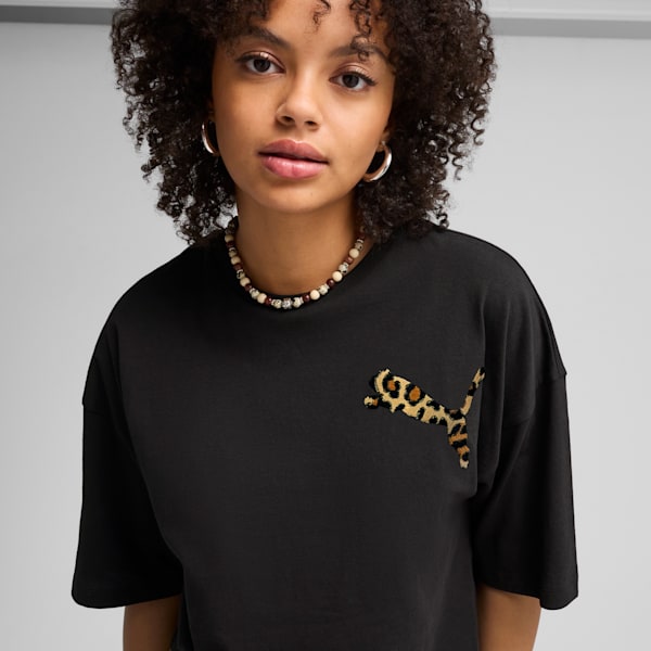 Payera oversize LEO LUXE para mujer, PUMA Black, extralarge