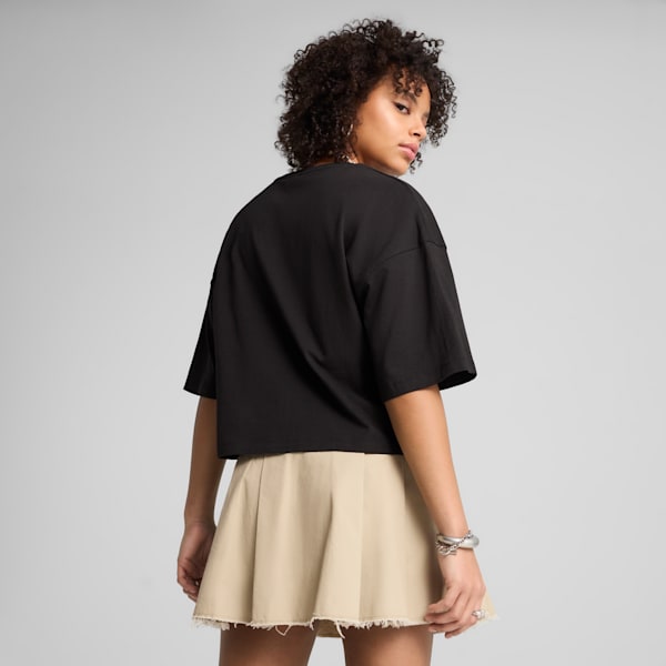 Payera oversize LEO LUXE para mujer, PUMA Black, extralarge