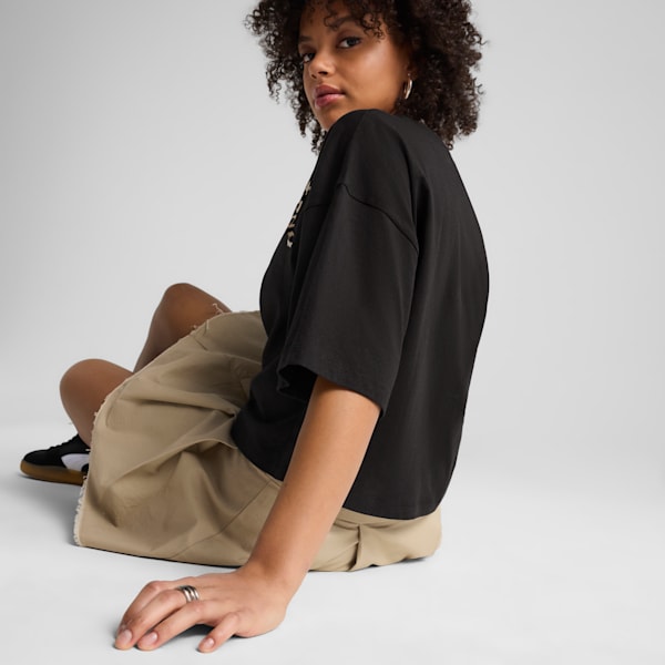 Payera oversize LEO LUXE para mujer, PUMA Black, extralarge