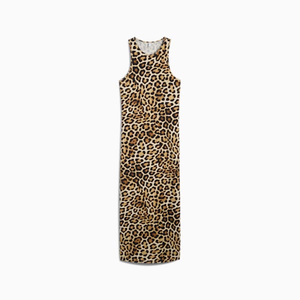 Robe ajustée à imprimé sur l’ensemble LEO LUXE Femme, Alpine Snow, extralarge