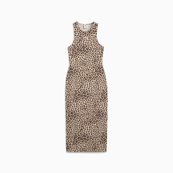 Vestido estampado LEO LUXE para mujer, Alpine Snow-Ice Coffee, extralarge