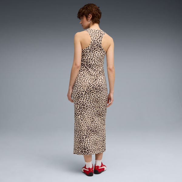 Vestido estampado LEO LUXE para mujer, Alpine Snow-Ice Coffee, extralarge