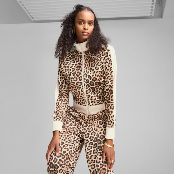 Veste de survêtement courte à imprimé intégral T7 LEO LUXE Femme, Alpine Snow, extralarge