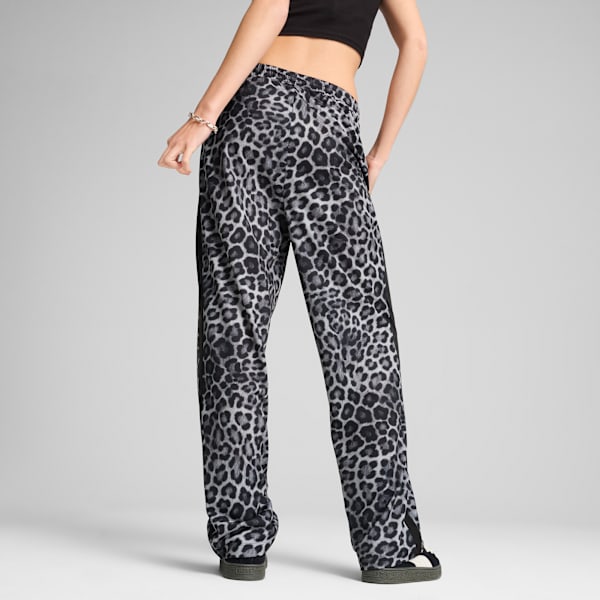 T7 LEO LUXE All-Over Print Straight Pants Women, PUMA Black, extralarge