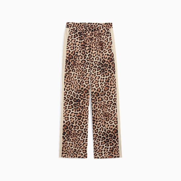 T7 LEO LUXE All-Over Print Straight Pants Women, Alpine Snow, extralarge