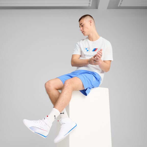 BMW MMS Men's Regular Fit Logo Tee, PUMA White, extralarge-IND