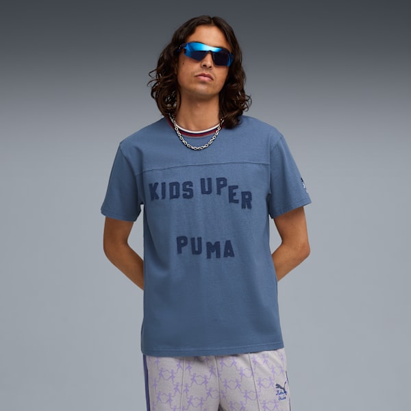 PUMA x KIDSUPER Men's Graphic Tee, Dark Indigo, extralarge-IND