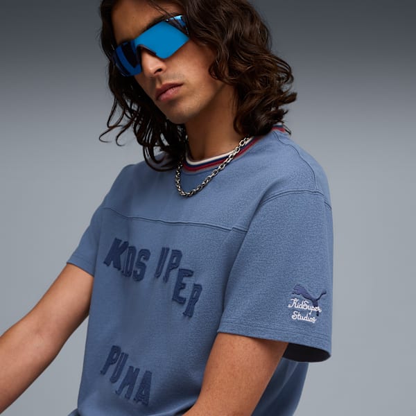 PUMA x KIDSUPER Men's Graphic Tee, Dark Indigo, extralarge-IND