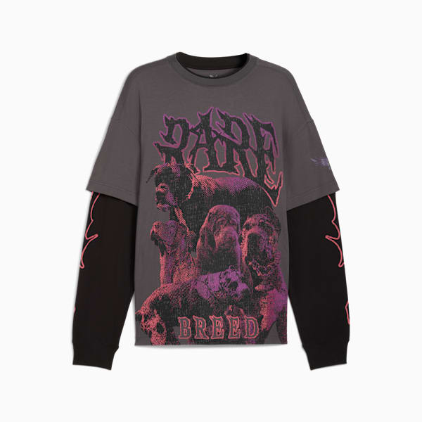 LaMelo Men's World Tournament Long Sleeve Tee, Dusky Gray, extralarge-IND