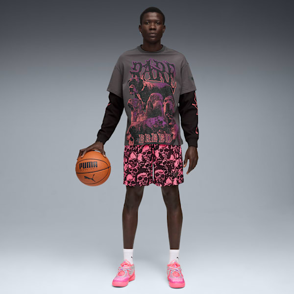 LaMelo Men's World Tournament Long Sleeve Tee, Dusky Gray, extralarge-IND