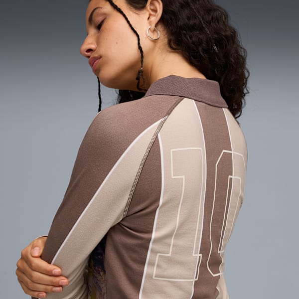 PUMA x KIDSUPER Long Sleeve Jersey Women, Flat Bronze-AOP, extralarge