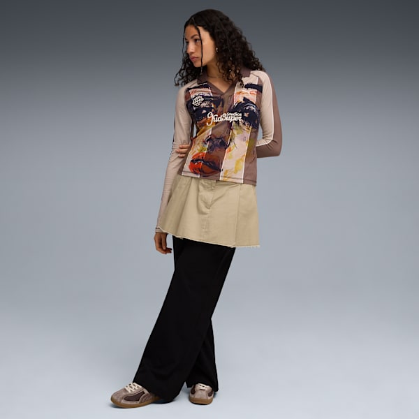 PUMA x KIDSUPER Long Sleeve Jersey Women, Flat Bronze-AOP, extralarge