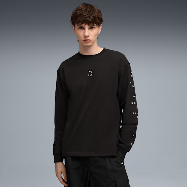 GRAPHIC Long Sleeve Top Men, PUMA Black, extralarge
