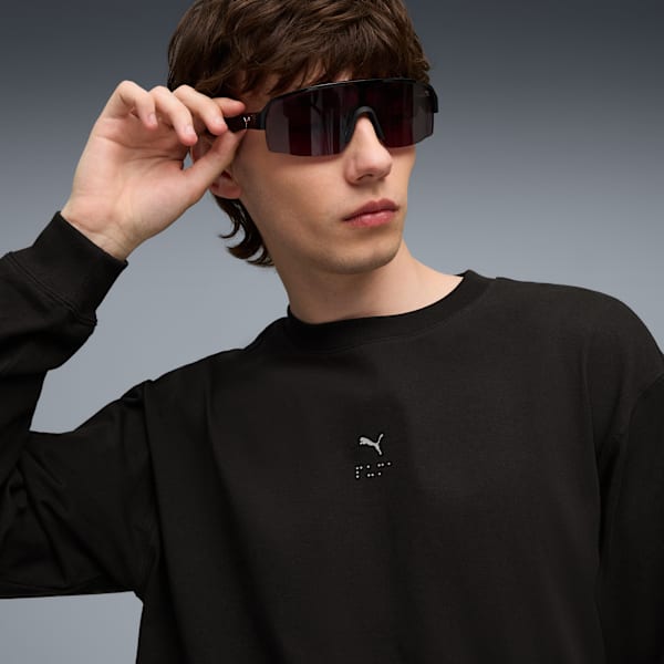 GRAPHIC Braille Long Sleeve Top Men, PUMA Black, extralarge-GBR