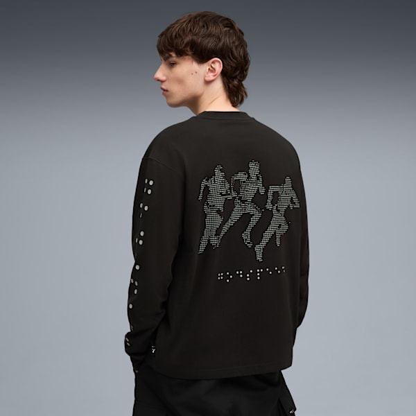 GRAPHIC Long Sleeve Top Men, PUMA Black, extralarge