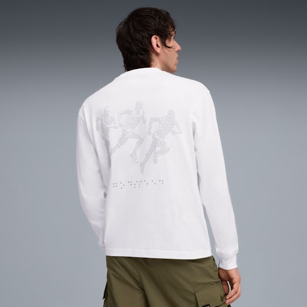 GRAPHIC Long Sleeve Top Men, PUMA White, extralarge