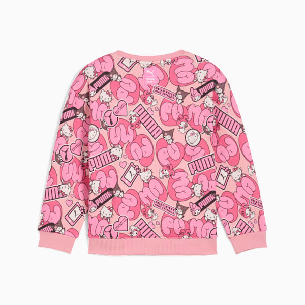 PUMA x HELLO KITTY AND FRIENDS® Little Kids' Patterned Crewneck Sweatshirt, Pinkscape, extralarge
