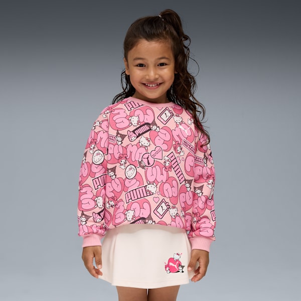 Sudadera estampada PUMA x HELLO KITTY para niñas, Pinkscape, extralarge
