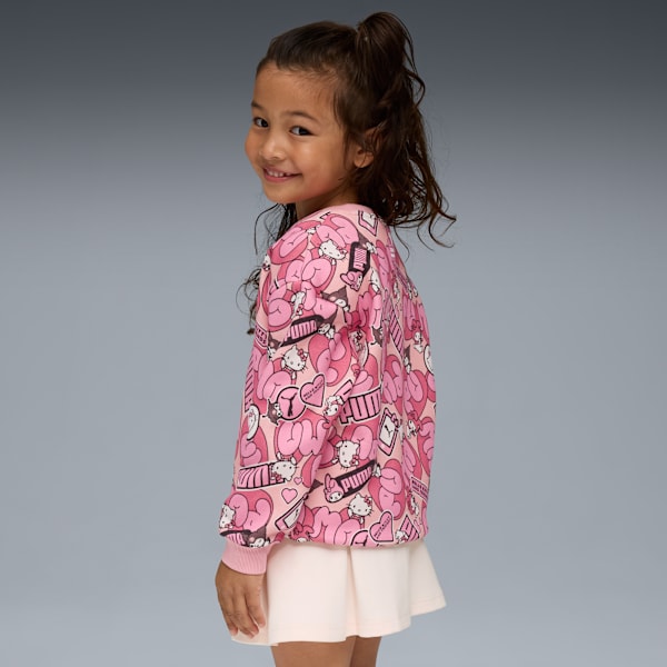 Sudadera estampada PUMA x HELLO KITTY para niñas, Pinkscape, extralarge