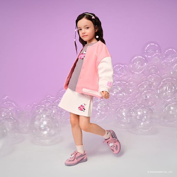 Chandail à col rond imprimé sur l’ensemble PUMA x HELLO KITTY AND FRIENDS Enfant, Pinkscape, extralarge