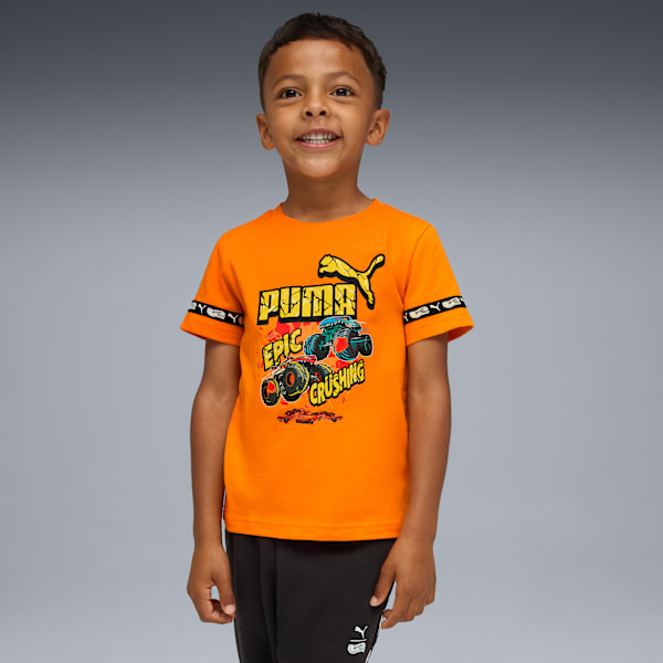 PUMA x HOT WHEELS™ MONSTER TRUCKS Tee Kids, Orange Glo, extralarge-GBR
