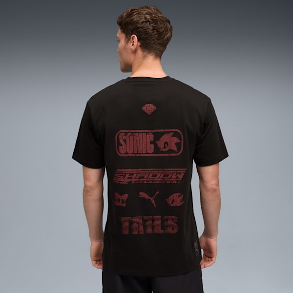 T-shirt graphique hommes PUMA x SONIC LE HÉRISSON, PUMA Black, extralarge