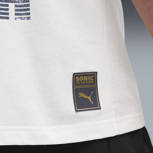 T-shirt graphique hommes PUMA x SONIC LE HÉRISSON, PUMA White, extralarge