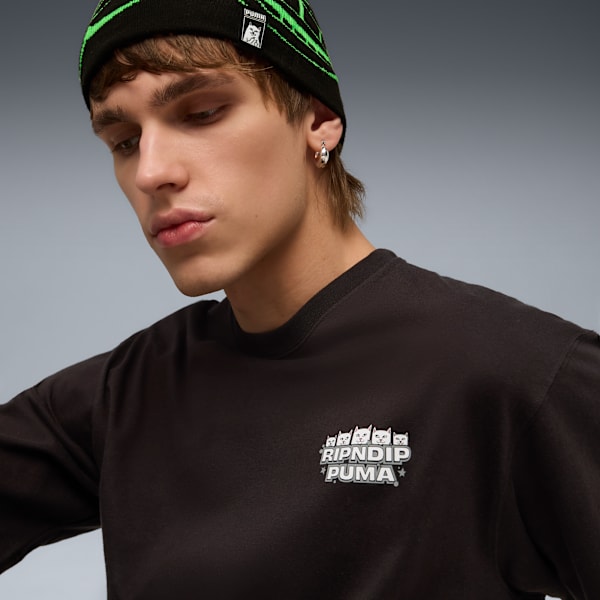 PUMA X RIPNDIP Men's Graphic Boxy Tee, PUMA Black, extralarge-IND