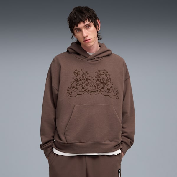 PUMA x RIPNDIP Boxy Tee Hoodie Men, Flat Bronze, extralarge-GBR