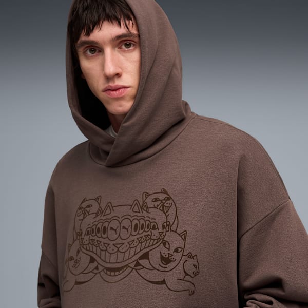 PUMA x RIPNDIP Boxy Tee Hoodie Men, Flat Bronze, extralarge-GBR