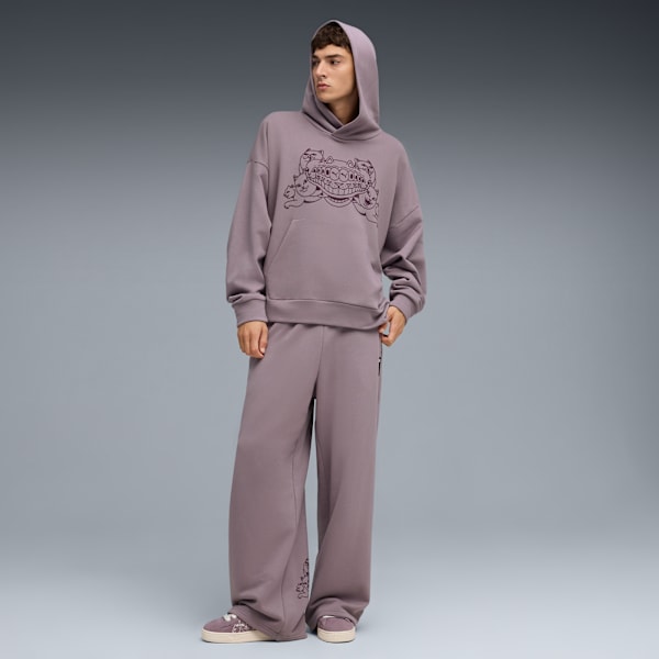 PUMA x RIPNDIP Boxy Tee Hoodie Men, Plum Jam, extralarge-GBR