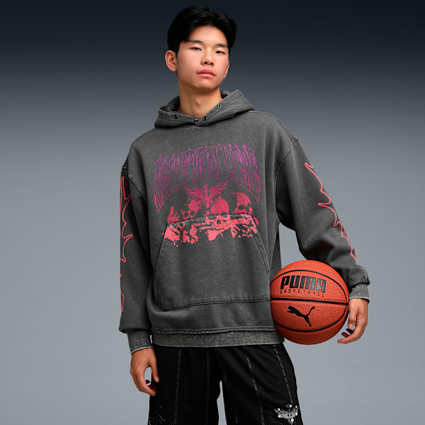 LaMelo World Tournament Men's Basketball Hoodie, Dusky Gray, extralarge-IND