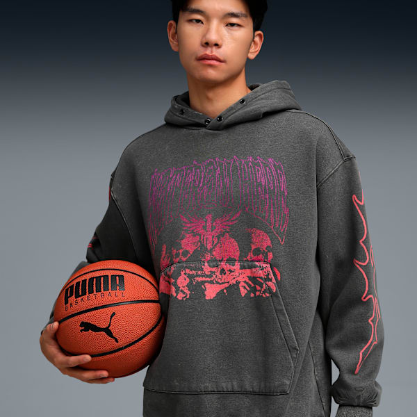LaMelo World Tournament Men's Basketball Hoodie, Dusky Gray, extralarge-IND