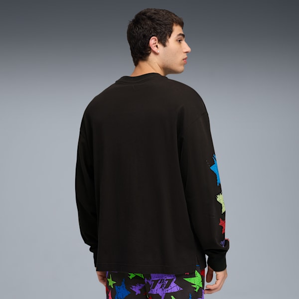LaMelo Star Vision Long Sleeve Tee Men, PUMA Black, extralarge