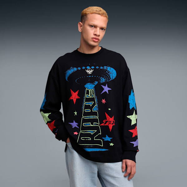 メンズ バスケットボール LaMelo スター バージョン 長袖 Tシャツ, PUMA Black, extralarge-JPN