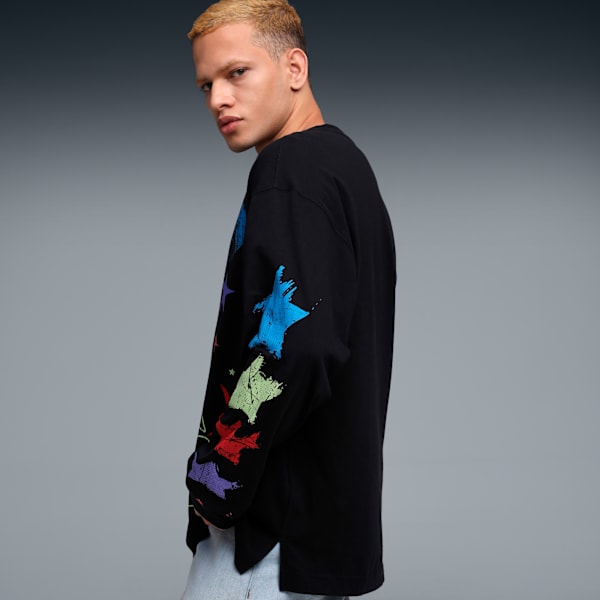 メンズ バスケットボール LaMelo スター バージョン 長袖 Tシャツ, PUMA Black, extralarge-JPN