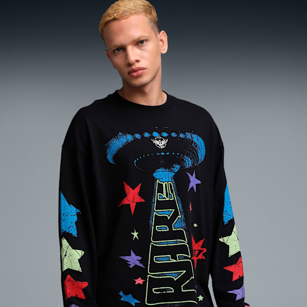 メンズ バスケットボール LaMelo スター バージョン 長袖 Tシャツ, PUMA Black, extralarge-JPN