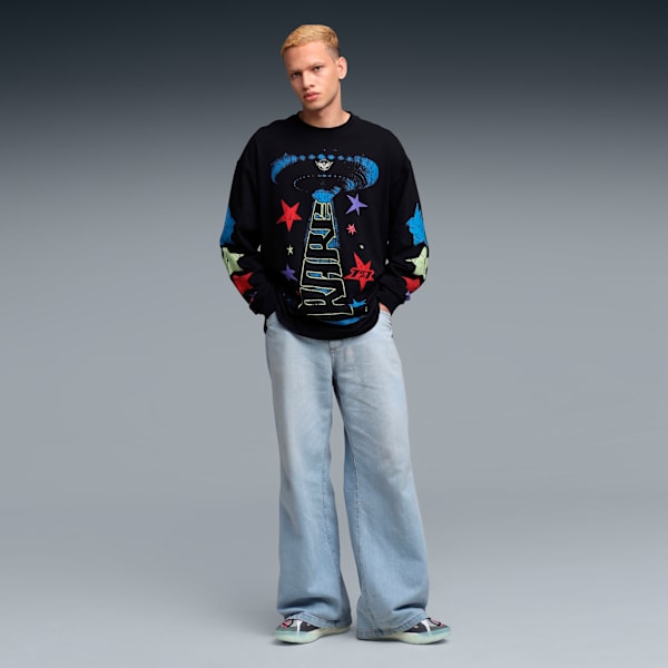 メンズ バスケットボール LaMelo スター バージョン 長袖 Tシャツ, PUMA Black, extralarge-JPN