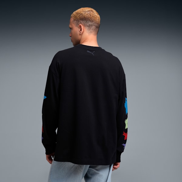 メンズ バスケットボール LaMelo スター バージョン 長袖 Tシャツ, PUMA Black, extralarge-JPN
