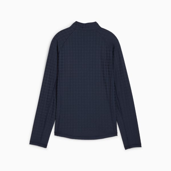 Houndstooth Quarter-Zip Golf Top Women, Deep Navy, extralarge-GBR