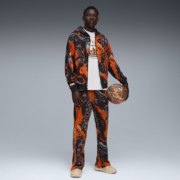 HOOPS x LAFRANCÉ HEEM Era Men's Hoodie, Orange Glo-AOP, extralarge-IND