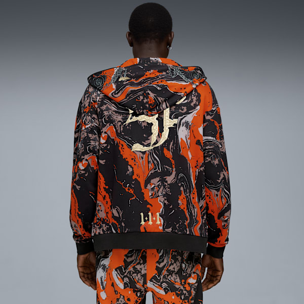 HOOPS x LAFRANCÉ HEEM Era Men's Hoodie, Orange Glo-AOP, extralarge-IND