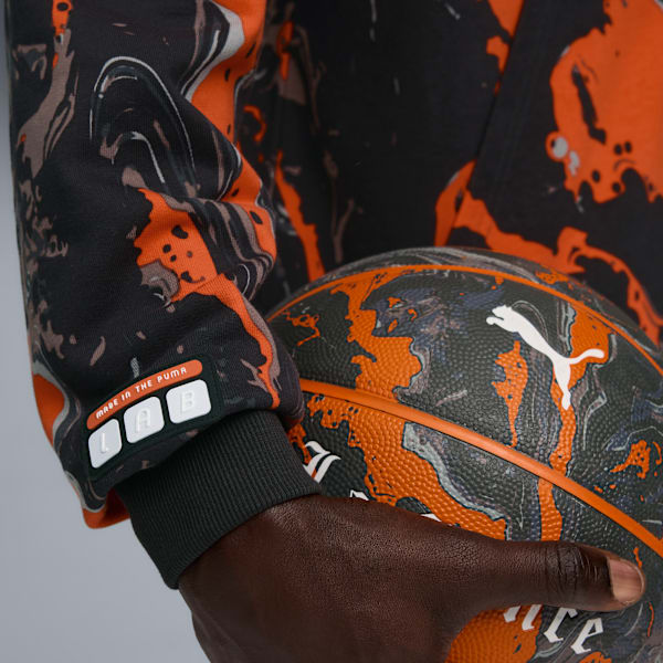 HOOPS x LAFRANCÉ HEEM Era Men's Hoodie, Orange Glo-AOP, extralarge-IND