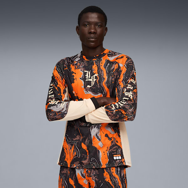 LAFRANCÉ HEEM Moto Jersey Men, Orange Glo-AOP, extralarge