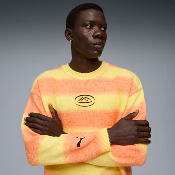 LAFRANCÉ HEEM Knit Sweater Men, Orange Glo, extralarge